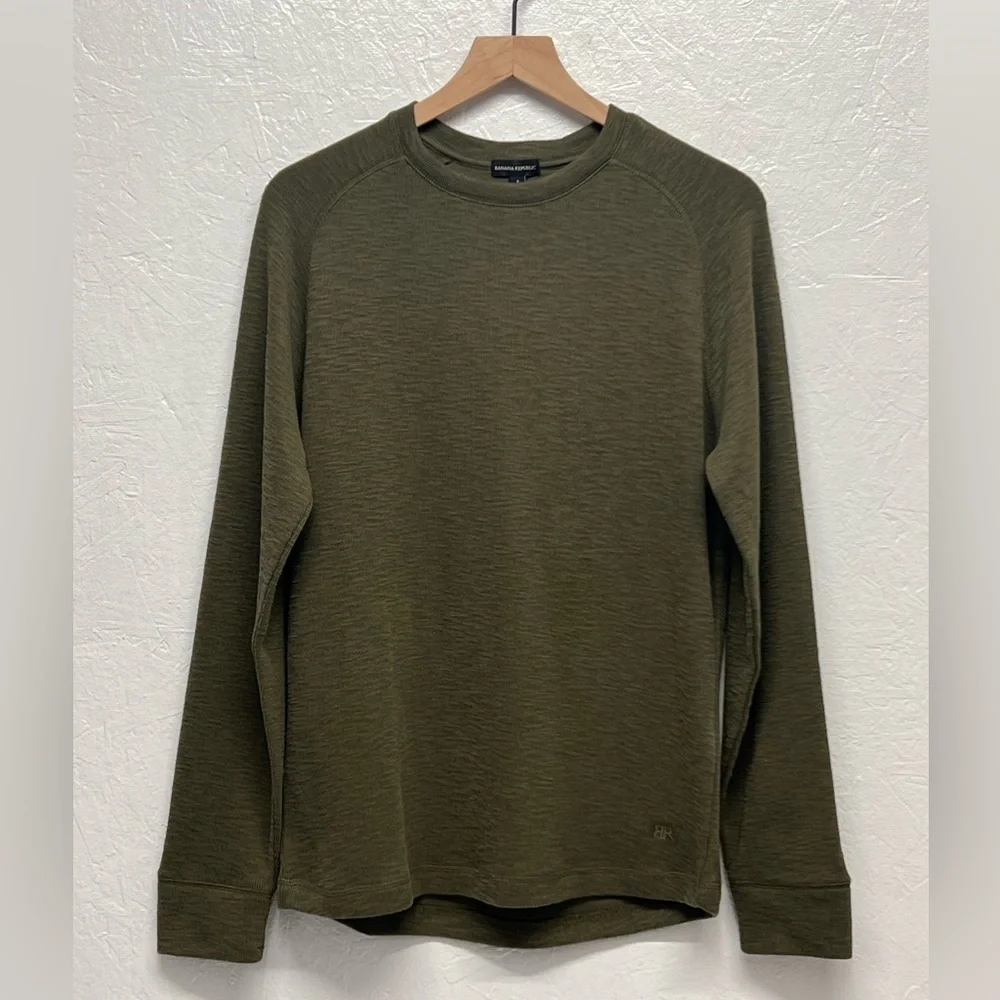 BANANA Republic Men's Double Knit Long Sleeve Crewneck Shirt - S